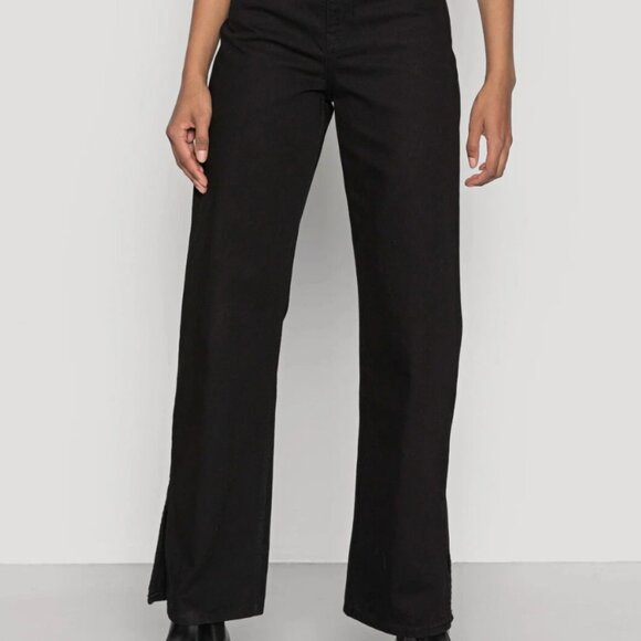 Dr Denim Echo Shoe Cut Black Straight Leg Jean Size 28 - Picture 2 of 3